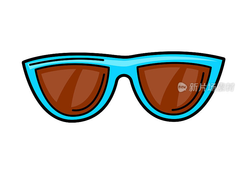 Illustration of cartoon sunglasses.